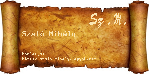 Szaló Mihály névjegykártya